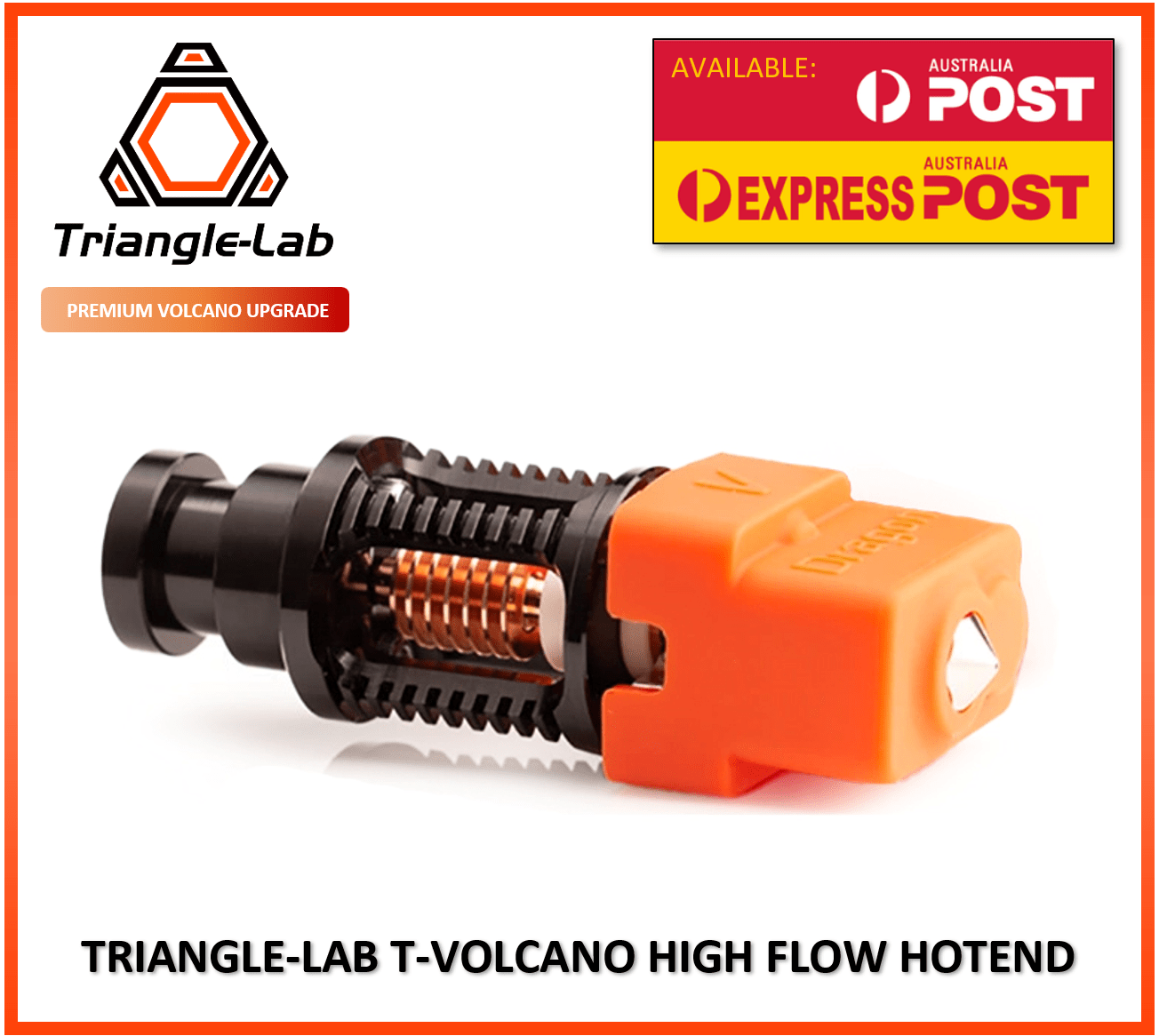 T-Volcano Hotend Dragon Triangle Lab High Flow Kit to Suit Volcano App ...