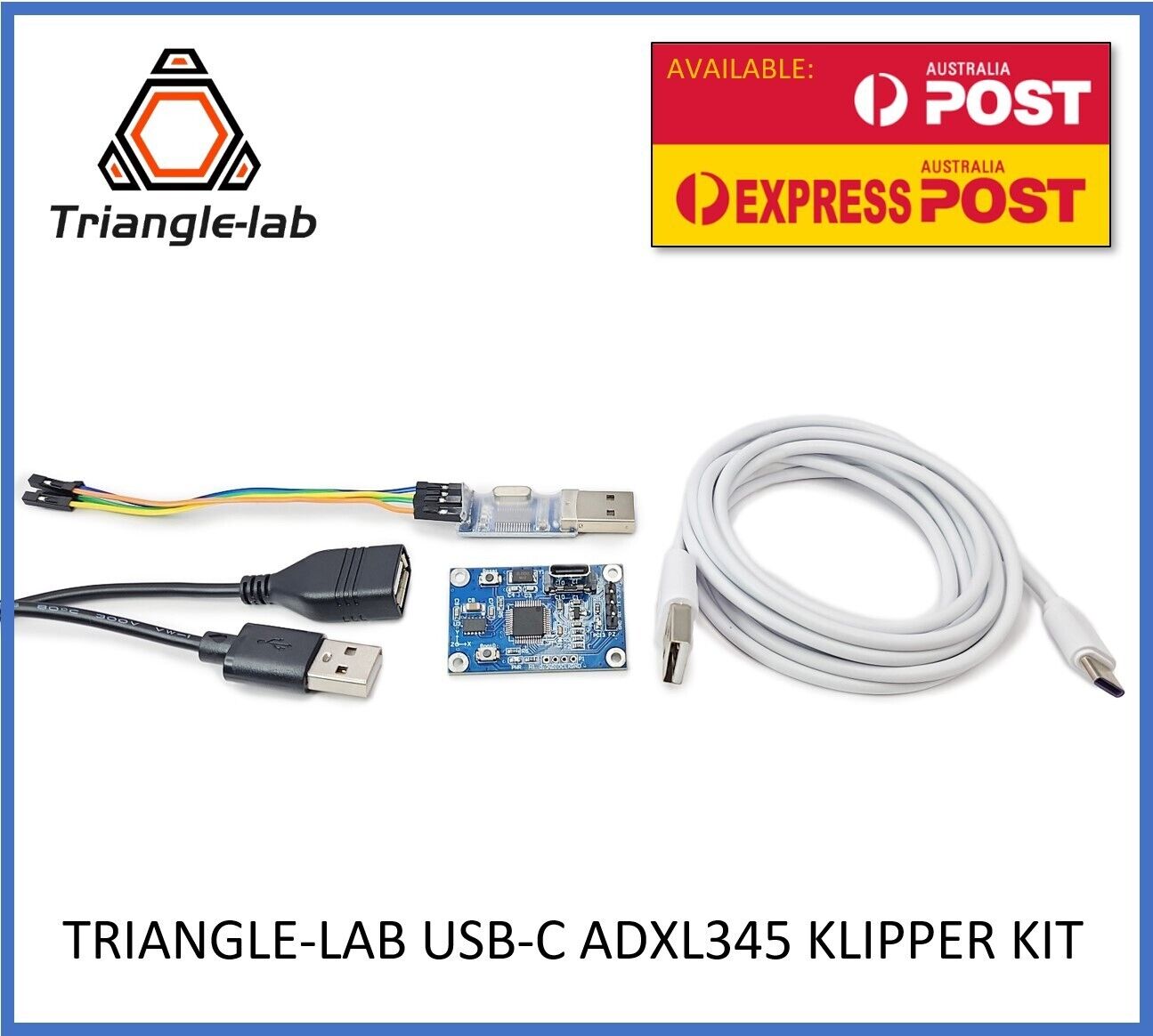 Triangle Labs USB ADXL345 Input Shaper / Shaping Toolkit for Klipper Firmware w/ TTL Board - sayercnc - 3D Printer Parts Australia