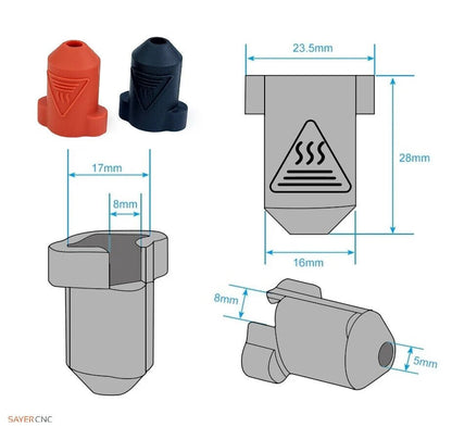 2pc Silicone Cover for Creality 3D K1 or K1 MAX 3D Printer Hotend - sayercnc - 3D Printer Parts Australia