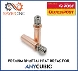 Anycubic Bi-Metal Heat Break for Vyper & Mega S or PRO Titanium Alloy All Metal - sayercnc - 3D Printer Parts Australia