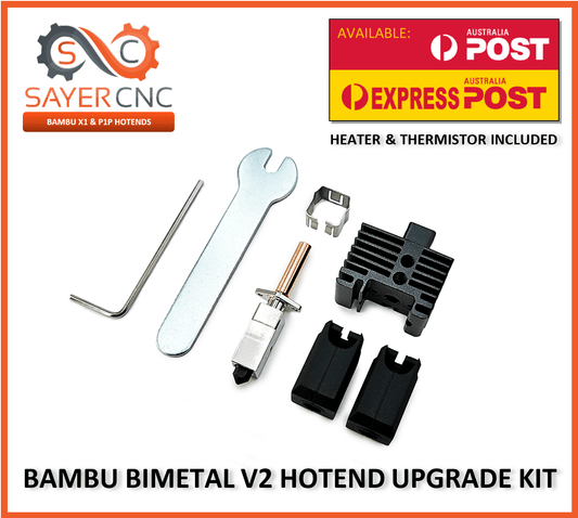 Bambu Labs Bimetal V2 Hotend Upgrade for X1 and P1P 3D Printers - sayercnc - 3D Printer Parts Australia