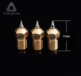 Brass E3D V6 Compatible Airbrush Tipped Triangle Lab High Quality Nozzle - sayercnc - 3D Printer Parts Australia