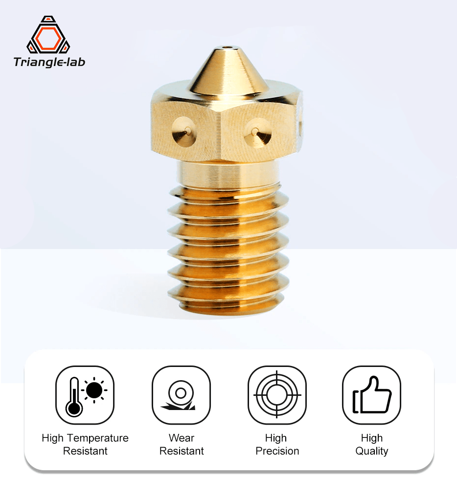 Brass E3D V6 Compatible Triangle Lab High Quality Nozzle M6 Mosquito - sayercnc - 3D Printer Parts Australia