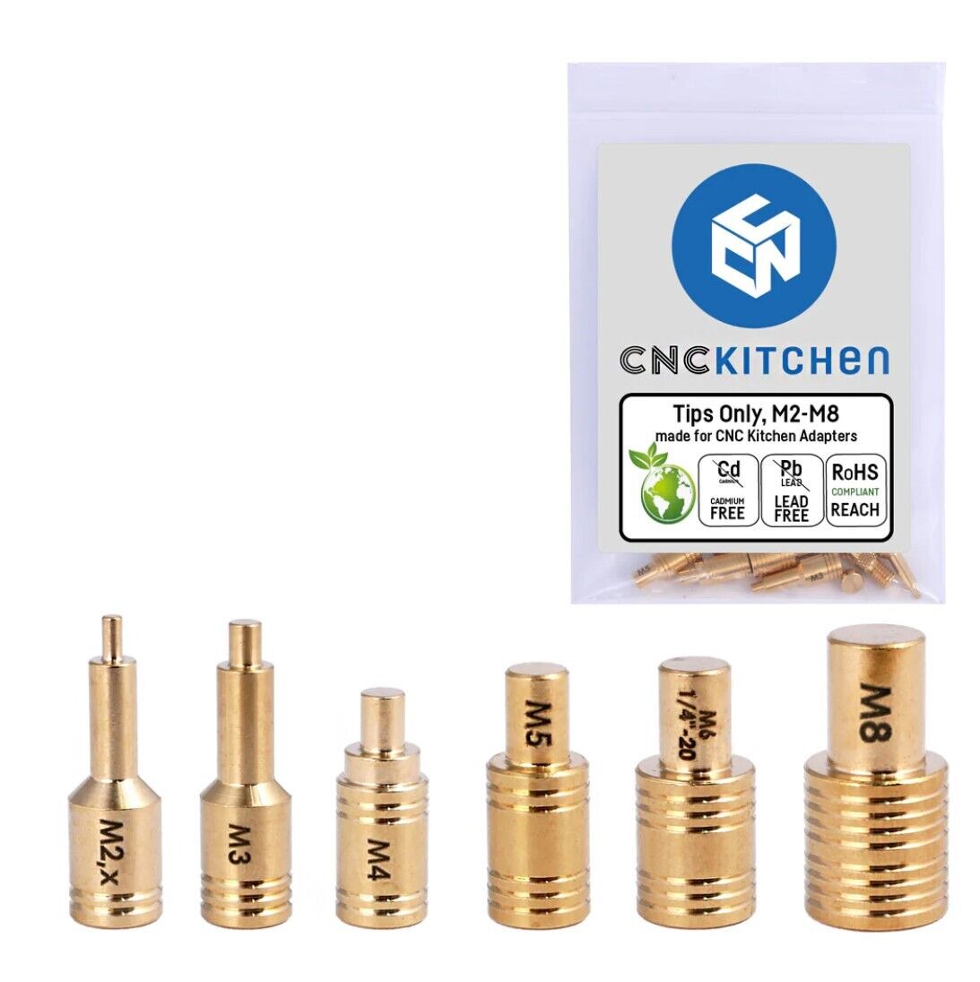 CNC Kitchen Heat Insert Replacement Tip Spares For Soldering Iron Adaptors - sayercnc - 3D Printer Parts Australia