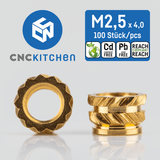 CNC Kitchen Heat Threaded Insert M2 M2.5 M3 VORON M4 M5 M6 M8 1/4" MIXED SET - sayercnc - 3D Printer Parts Australia