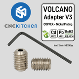 CNC Kitchen Plated Volcano Adapter V3 Adapt V6 Nozzles to Volcano Blocks - sayercnc - 3D Printer Parts Australia
