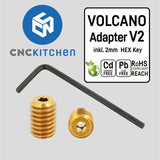 CNC Kitchen Volcano Adapter V2 Adapt V6 Nozzles to Volcano Blocks - sayercnc - 3D Printer Parts Australia