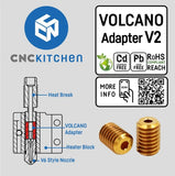 CNC Kitchen Volcano Adapter V2 Adapt V6 Nozzles to Volcano Blocks - sayercnc - 3D Printer Parts Australia