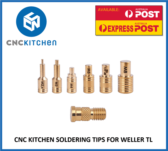 CNC Kitchen Weller LT Heat Set Insert Soldering Iron Adaptor and Tips - sayercnc - 3D Printer Parts Australia
