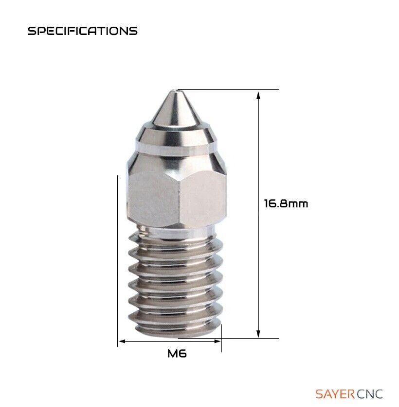 Creality Ender 3 V3 SE / 7 Plated Copper Nozzle High Flow 0.2 0.4