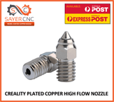 Creality Ender 3 V3 SE / 7 Plated Copper Nozzle High Flow 0.2 0.4 0.6 0.8 - sayercnc - 3D Printer Parts Australia