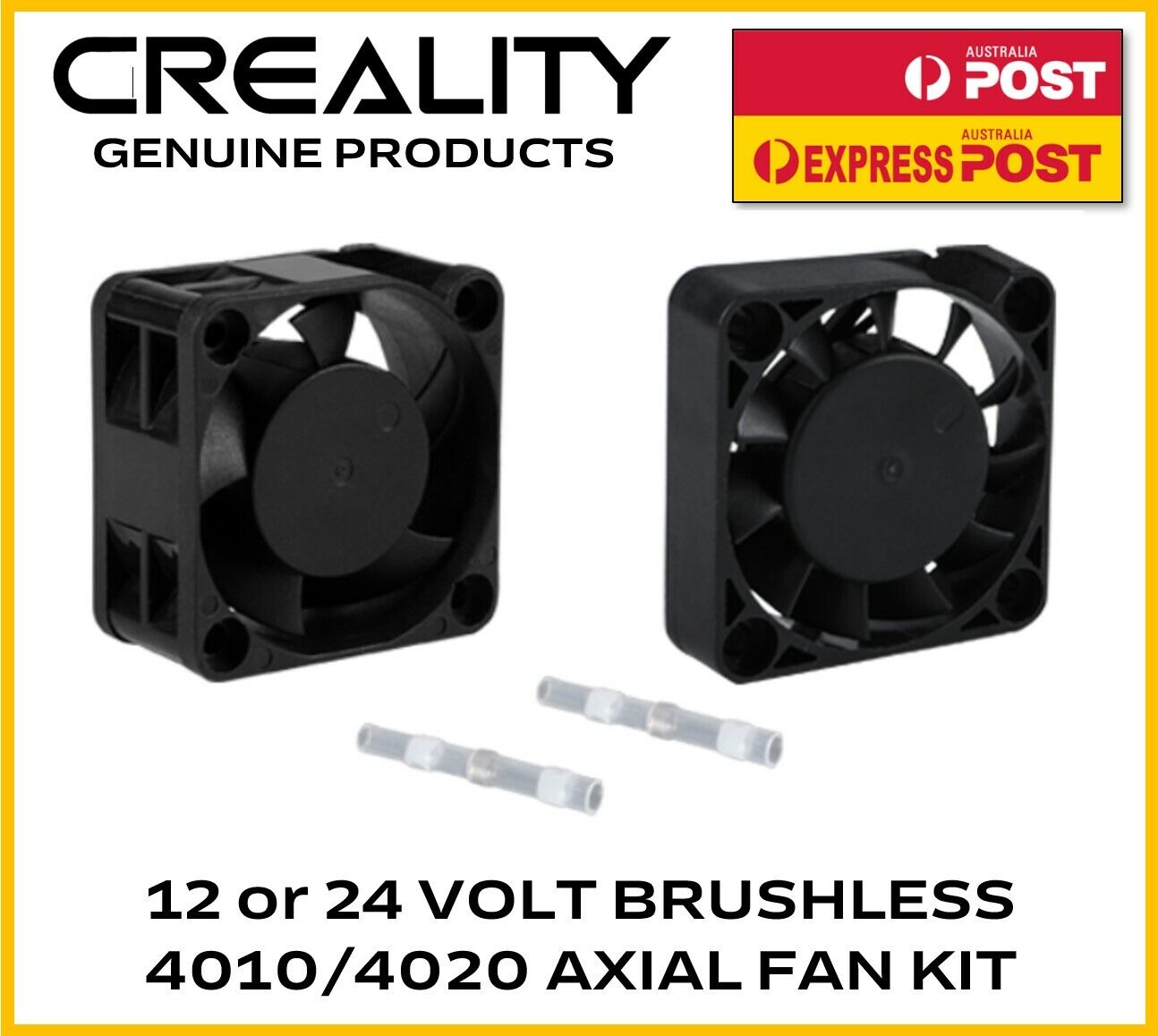 Creality Fan 12 or 24 Volt Axial Brushless 3D Printer Silent Genuine 4010 4020 - sayercnc - 3D Printer Parts Australia