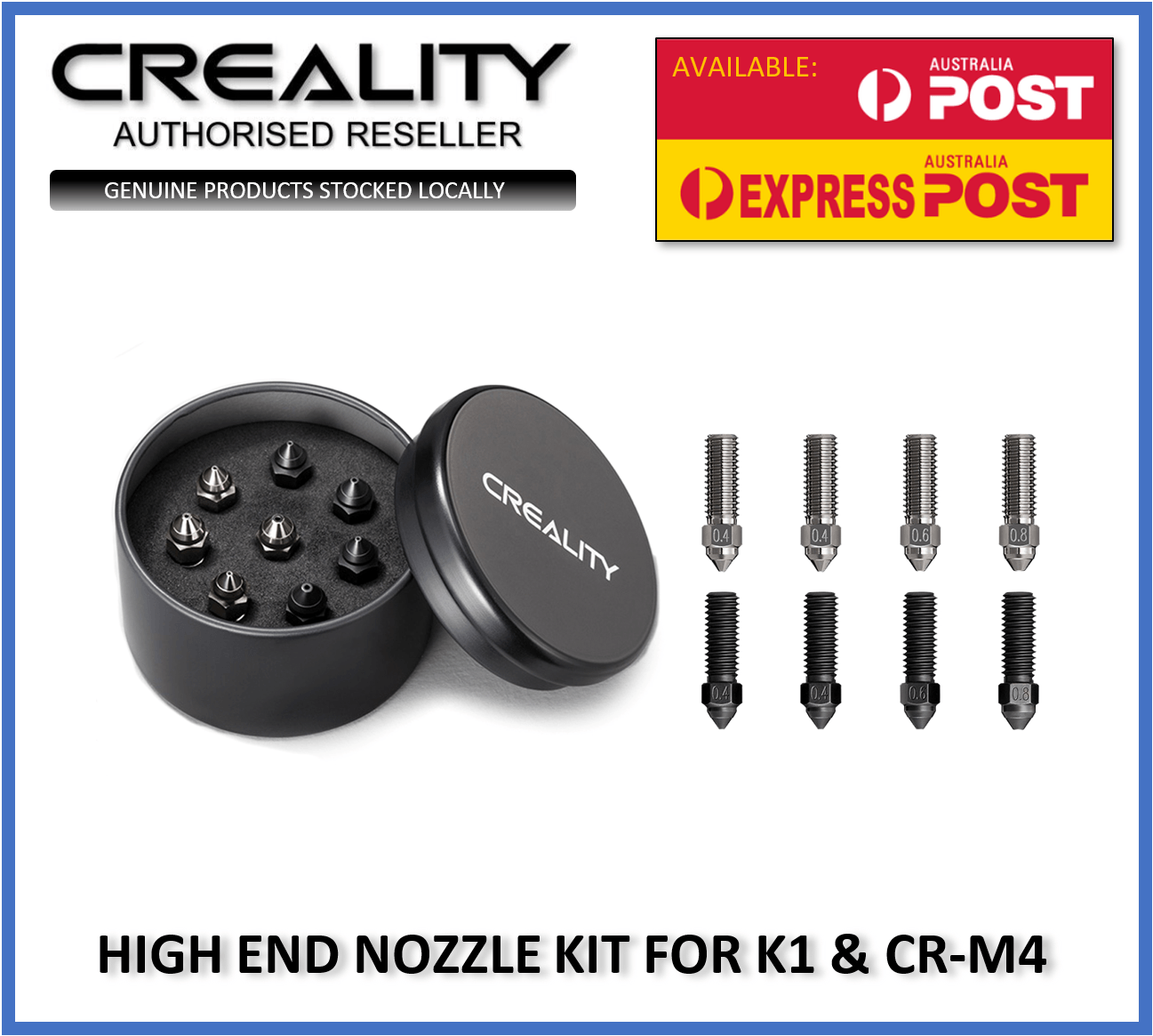 Creality High End Nozzle Kit for K1 / MAX CR-M4 Hardened Steel & Plated Copper - sayercnc - 3D Printer Parts Australia