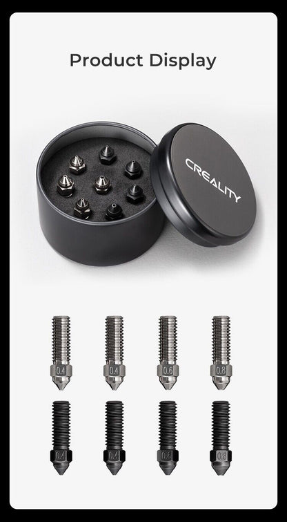 Creality High End Nozzle Kit for K1 / MAX CR-M4 Hardened Steel & Plated Copper - sayercnc - 3D Printer Parts Australia