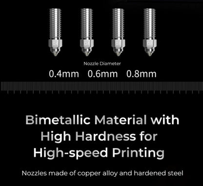 Creality K1 Nozzle Hardened Steel Tip Bimetal High Temp Kit - sayercnc - 3D Printer Parts Australia