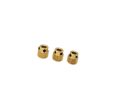 Creality MK8 Extruder Gear 40 Tooth Brass Alloy Dual Grub Screw 3pc - sayercnc - 3D Printer Parts Australia