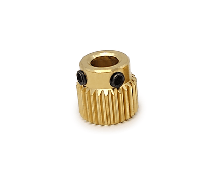 Creality MK8 Extruder Gear 40 Tooth Brass Alloy Dual Grub Screw 3pc - sayercnc - 3D Printer Parts Australia