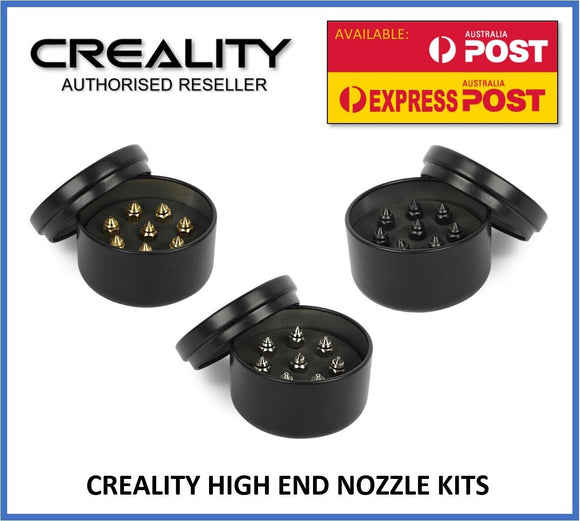 Creality MK8 Nozzle High End Premium Kit 8pc Copper / Brass / Hardened Steel - sayercnc - 3D Printer Parts Australia