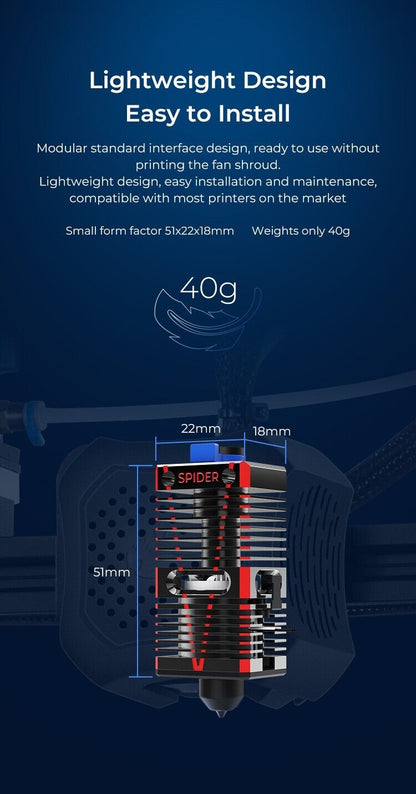 Creality Speedy Spider Hotend Ceramic & Bimetal Hotend with Hardened Nozzles - sayercnc - 3D Printer Parts Australia