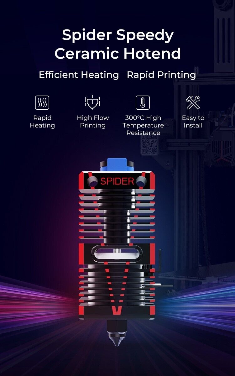 Creality Speedy Spider Hotend Ceramic & Bimetal Hotend with Hardened Nozzles - sayercnc - 3D Printer Parts Australia