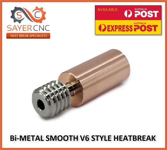 E3D V6 Compatible Bi-Metal Copper Smooth Heat Break Premium Upgrade 1.75MM - sayercnc - 3D Printer Parts Australia