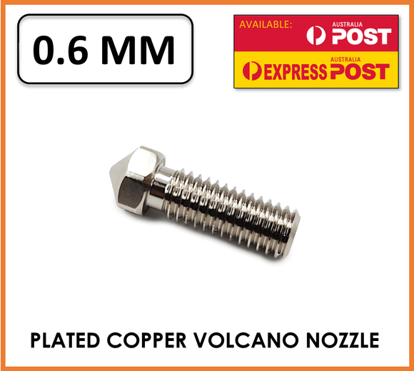 E3D Volcano 0.6mm Compatible Nozzle Hardened High Temp Plated Copper Upgrade - sayercnc - 3D Printer Parts Australia