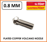 E3D Volcano 0.8mm Compatible Nozzle Hardened High Temp Plated Copper Upgrade - sayercnc - 3D Printer Parts Australia