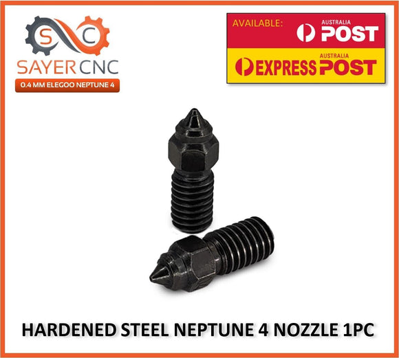 Elegoo Neptune 4 Compatible Nozzle Hardened Steel 0.4mm 3D Printer - sayercnc - 3D Printer Parts Australia