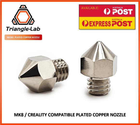 Ender 3 CR10 0.4mm Nozzle Hardened MK8 High Temp Plated Copper Nozzle 1.75mm - sayercnc - 3D Printer Parts Australia