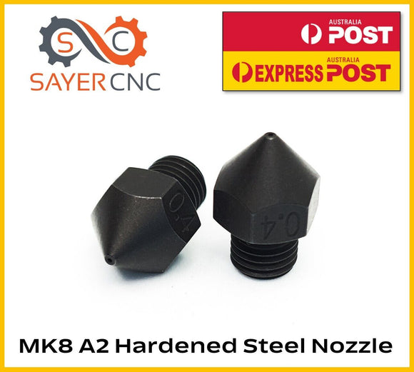 Ender 3 CR10 MK8 Nozzle Hardened High Temp Steel Nozzle 0.6mm 1.75mm M6 1.0 - sayercnc - 3D Printer Parts Australia