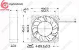 GDSTIME 24v Axial Fan GDA4010 EC Brushless Dual Bearing 4010 7500RPM - sayercnc - 3D Printer Parts Australia