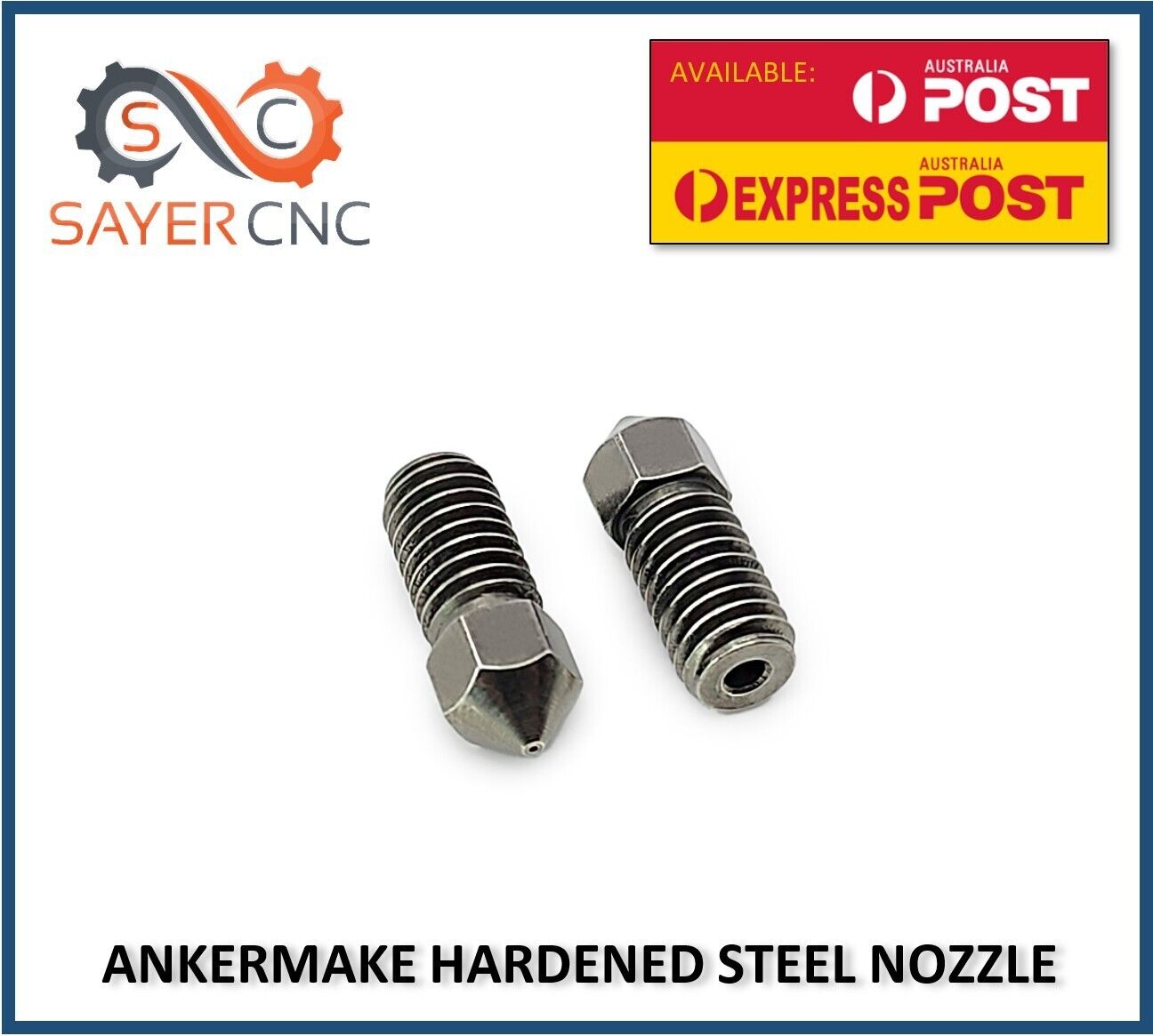 Hardened Steel Nozzle for AnkerMake 3D Printers Wear resistant for abrasive Use - sayercnc - 3D Printer Parts Australia