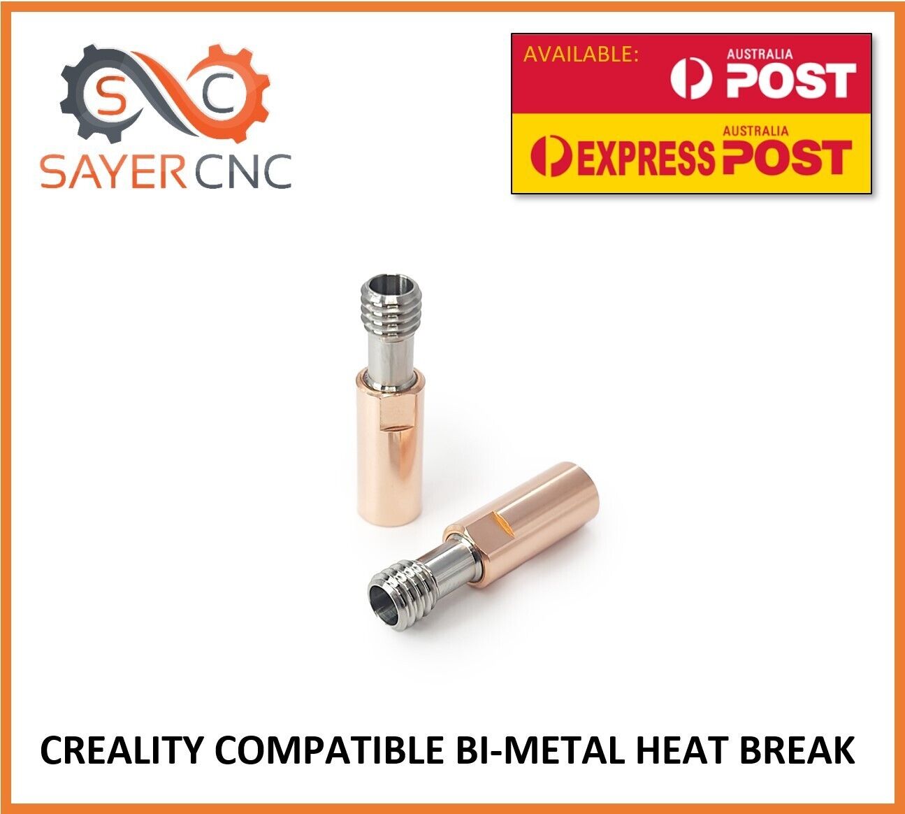 Heat Break Bi-Metal PTFE Ender 3 & CR-10 Variants - 1.75MM Filament - sayercnc - 3D Printer Parts Australia