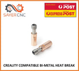 Heat Break Bi-Metal PTFE Ender 3 & CR-10 Variants - 1.75MM Filament - sayercnc - 3D Printer Parts Australia