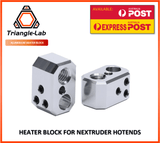 Heater Block for Nextruder Hotend by Triangle Labs Prusa XL MK4 Aluminium - sayercnc - 3D Printer Parts Australia
