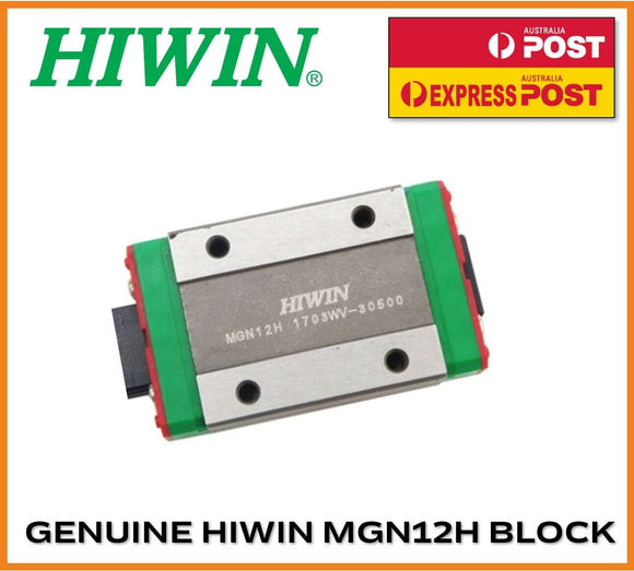 HIWIN MGN12H Genuine Linear Guide Block Upgrade - sayercnc - 3D Printer Parts Australia