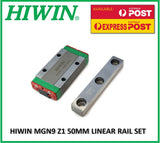 HIWIN MGN9 Z1 Linear Rail Set MGN9 50mm Rail & MGN9H Guide Block Voron Tap - sayercnc - 3D Printer Parts Australia