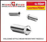 Micro Swiss Brass Plated Wear Resistant E3D Volcano Compatible Nozzle - sayercnc - 3D Printer Parts Australia