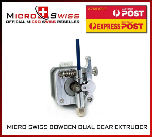 Micro Swiss Dual Gear Extruder Bowden Universal / Creality / Nema 17 - sayercnc - 3D Printer Parts Australia