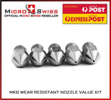 Micro Swiss MK8 Brass Plated Wear Resistant Nozzle Value Kit - sayercnc - 3D Printer Parts Australia