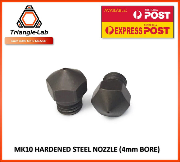 MK10 Hardened Nozzle Swiss A2 Steel Premium High Temp Nozzle 0.4mm 4mm Bore - sayercnc - 3D Printer Parts Australia