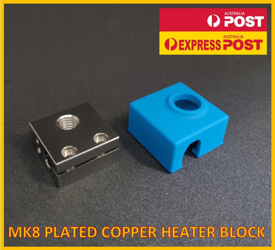 MK8 Plated Copper Heater Block Original for Ender 3 CR10 J-head Hotend Upgrade - sayercnc - 3D Printer Parts Australia