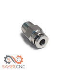 PTFE Fitting Stainless Steel PC4-01 PC4-M6 Bowden Pneumatic Connector All Metal - sayercnc - 3D Printer Parts Australia