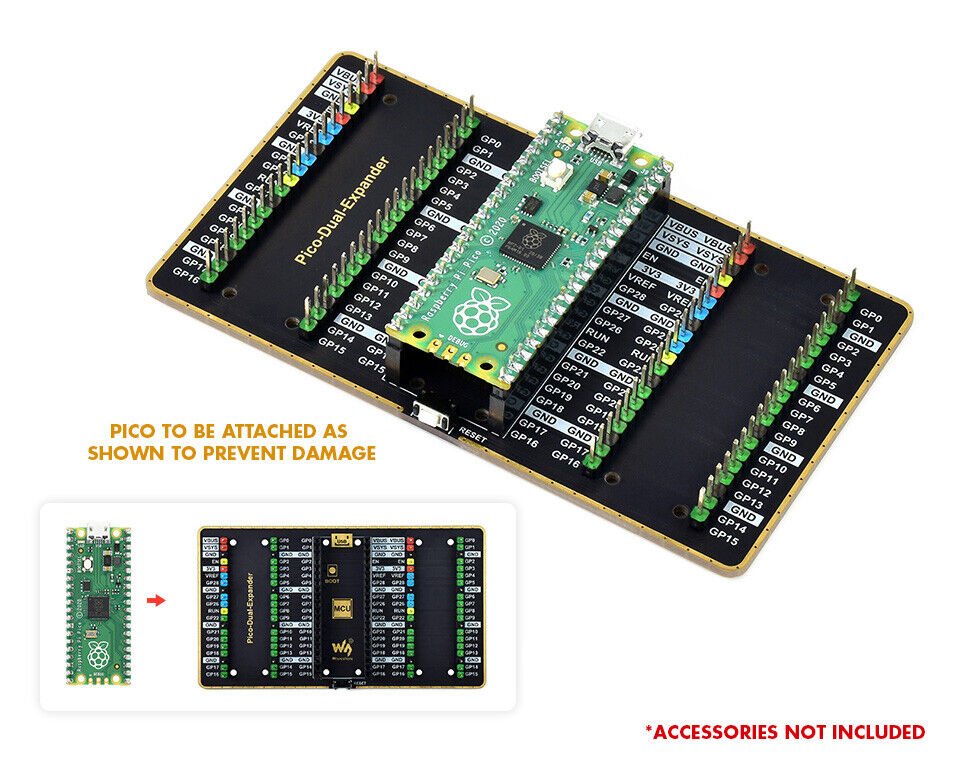 Raspberry Pi Pico Dual GPIO Expander 2x20 Male Header Expansion Board - sayercnc - 3D Printer Parts Australia