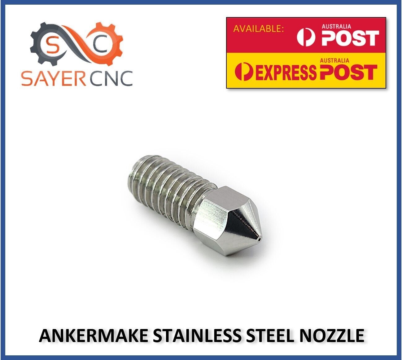 Stainless Steel Nozzle for AnkerMake 3D Printers - sayercnc - 3D Printer Parts Australia