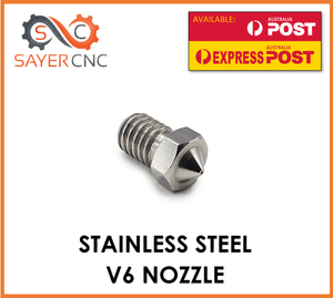 Stainless Steel V6 Nozzle 0.4 0.35 0.5 0.6 0.8 1.0 mm for E3D Hotends M6 1.75mm - sayercnc - 3D Printer Parts Australia