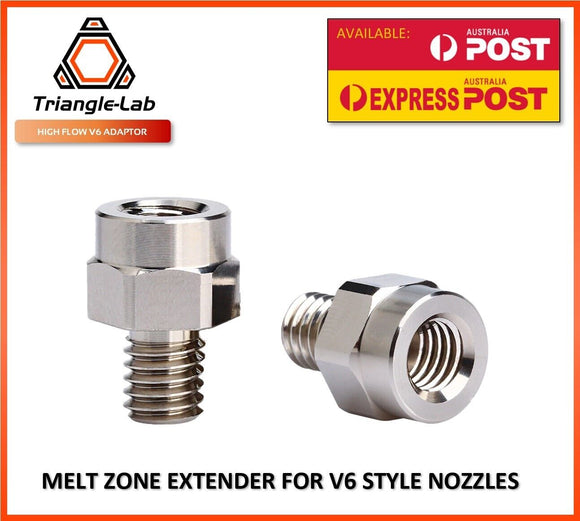 Triangle-Lab Melt Zone Extender for E3D V6 Style Nozzles High Flow - sayercnc - 3D Printer Parts Australia