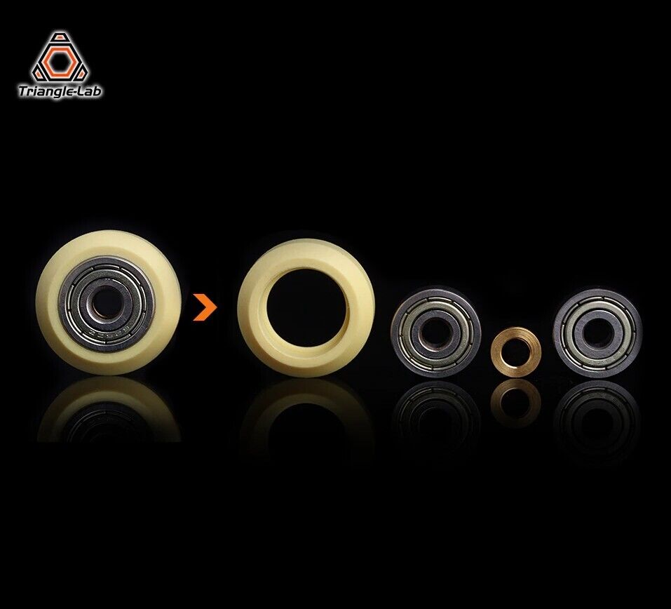 Triangle-Lab V-Slot Wheels Kevlar Reinforced POM/PTFE High Performance Polymer - sayercnc - 3D Printer Parts Australia