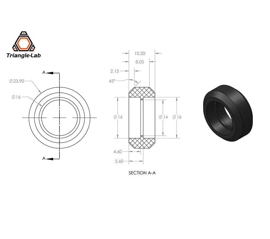 Triangle-Lab V-Slot Wheels Kevlar Reinforced POM/PTFE High Performance Polymer - sayercnc - 3D Printer Parts Australia