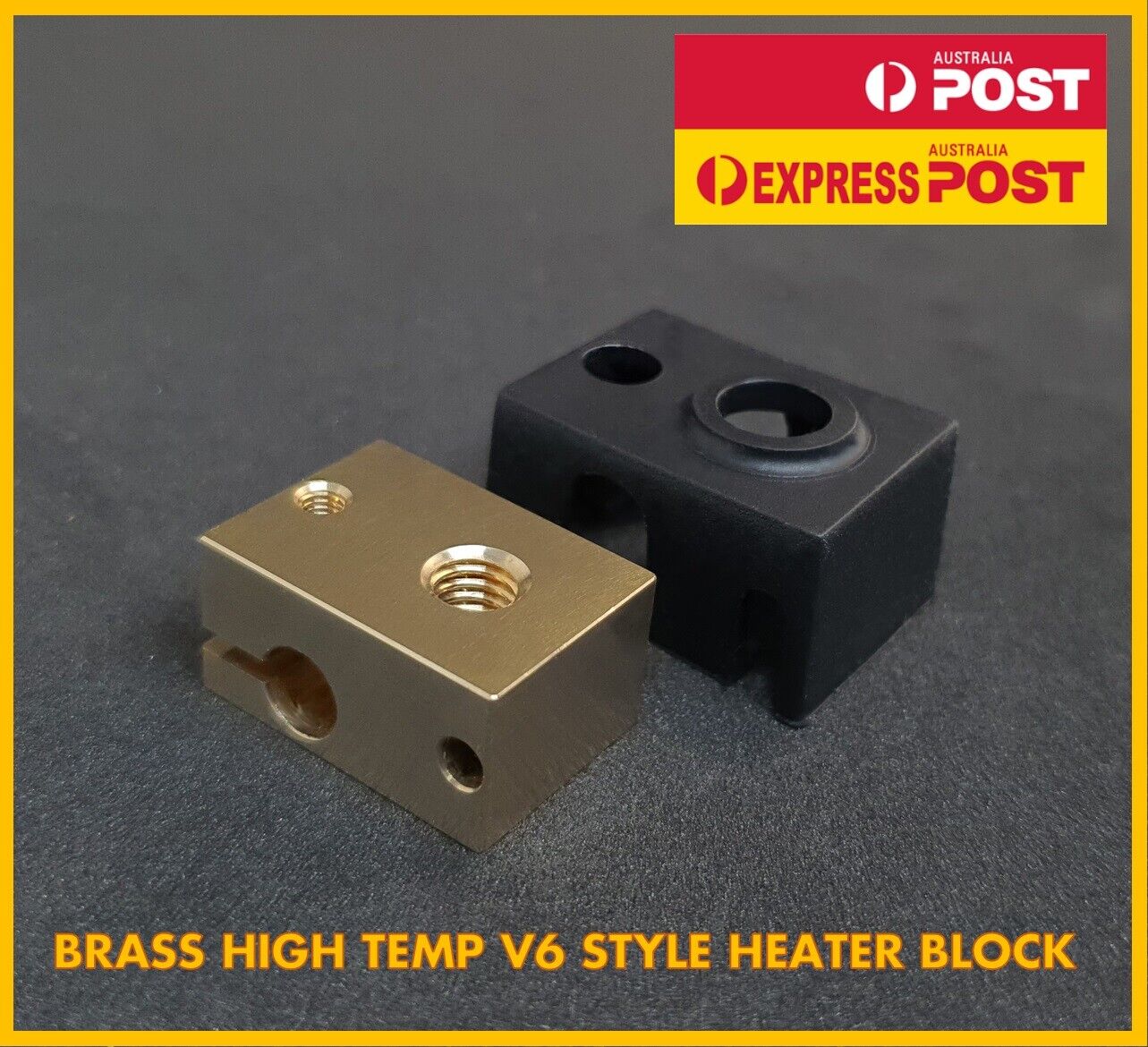 V6 Brass Heater Block for E3d V6 J-head Prusa i3 Hotend Upgrade - sayercnc - 3D Printer Parts Australia